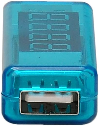 KW-202 Pantalla Digital USB Probador de tensión portátil Voltímetro Probador de batería para Banco de energía Teléfono Móvil Celular – Azul