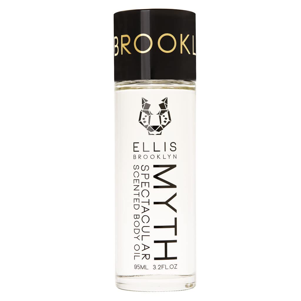 Ellis Brooklyn MYTH Spectacular – Aceite corporal perfumado, bergamota jazmín pachulí, cuidado de la piel hidratante vegano limpio, 3.2 fl oz