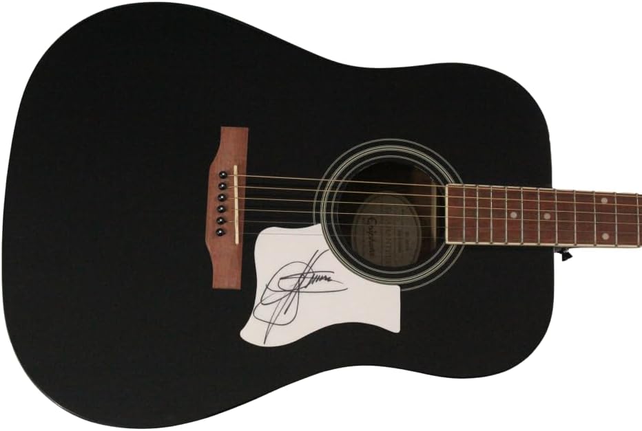 Gene Simmons Signed Autograph Full Size Black Acoustic Guitar A with James Spence Authentication JSA COA – KISS – Hotter than Hell Dressed to Kill