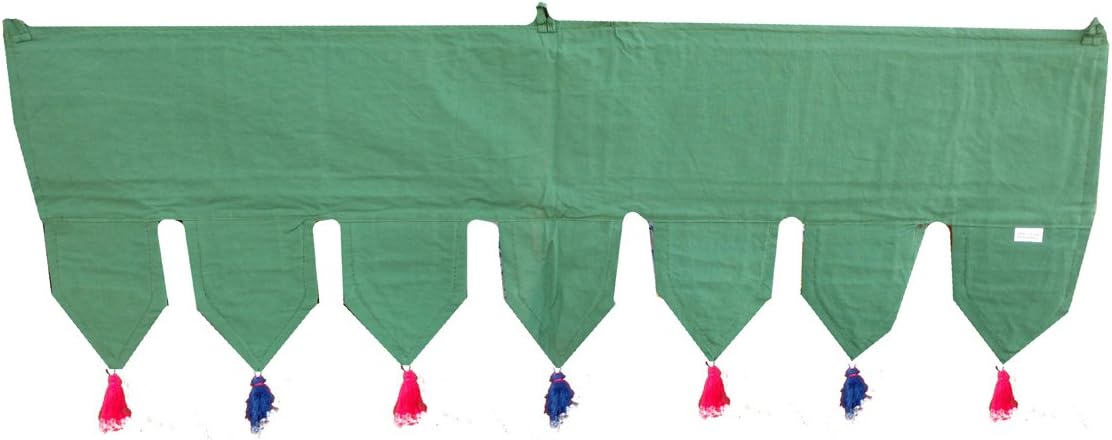 Rastogi Handicrafts Cenefa de ventana étnica para colgar en la puerta, retazos bordados, para cualquier habitación, decoración del hogar, vintage