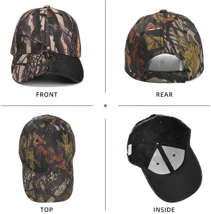 American Orange Premium Camo – Gorra de béisbol con correa de velcro para hombres y mujeres, de algodón, ajustable, estilo táctico