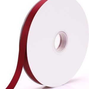 Nsilu Cinta de color rojo vino de 14 de pulgada, cinta de color sólido de doble cara de 100 yardas para envolver regalos, bodas, baby shower, Nsilu Cinta de color rojo vino de 14 de pulgada, cinta de color sólido de doble cara de 100 yardas para envolver regalos, bodas, baby shower,