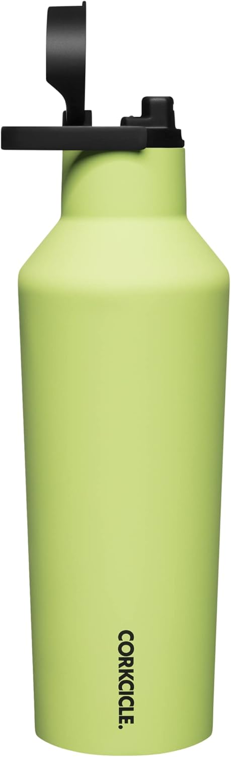 Corkcicle Botella de agua de viaje aislada de acero inoxidable con triple aislamiento, tapa de sorbo rápido de fácil agarre, mantiene las bebidas