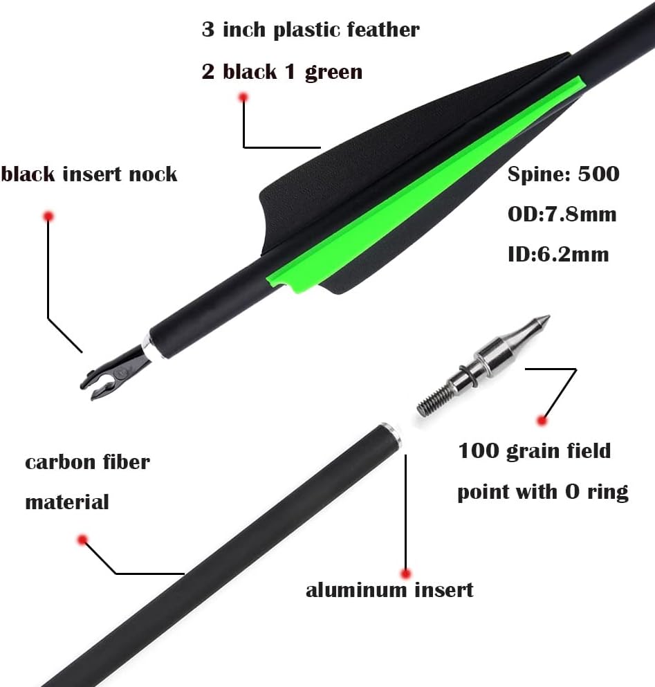 Kit de arco compuesto, peso de 30 a 70 libras, longitud de tracción de 23.5 a 30.5 pulgadas, 320 fps de velocidad de caza y arco objetivo, con todos