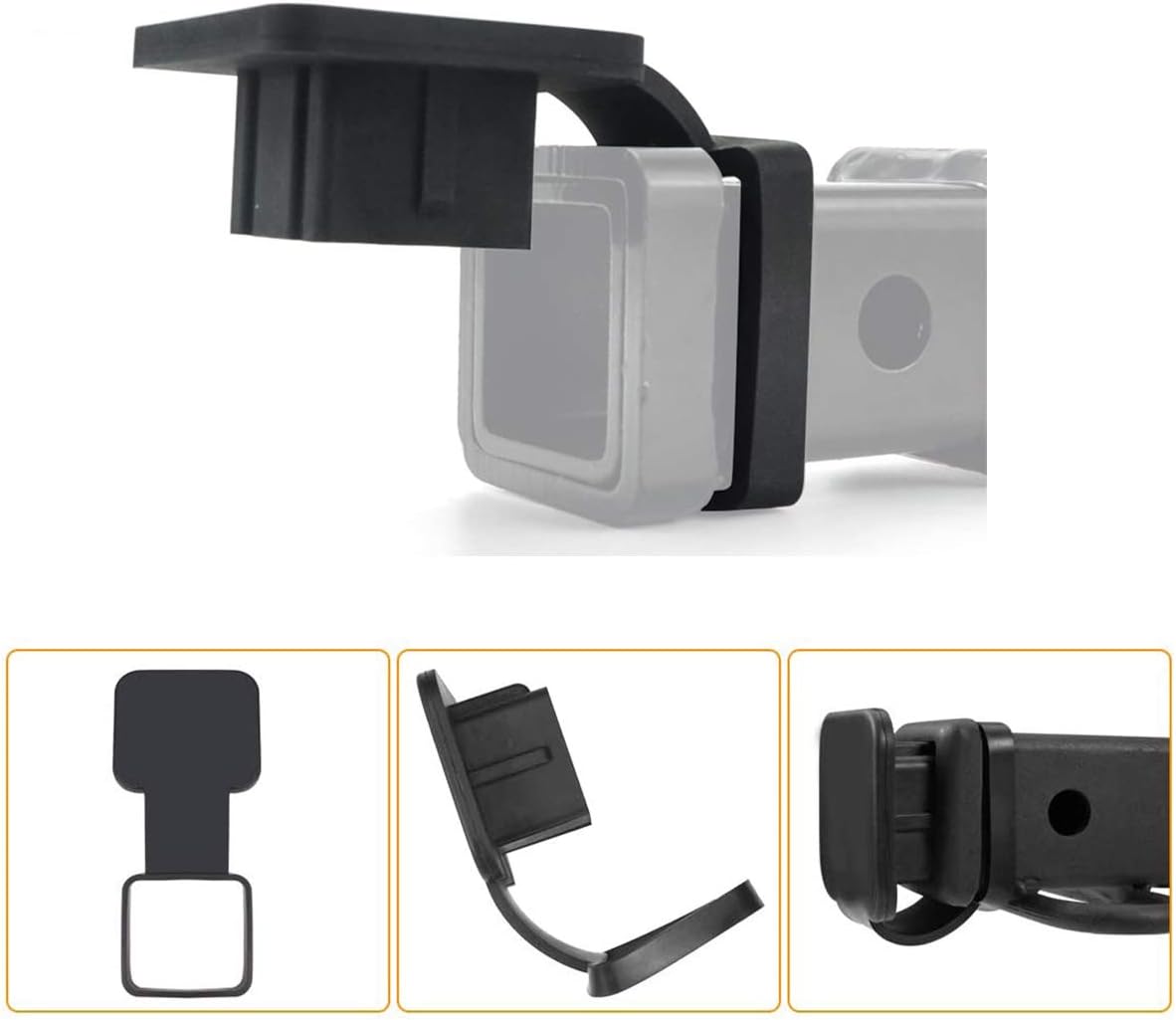 Trailer Hitch Cover Tube Plug Insert Fits 2″ Receivers for Ford Chevy Chevrolet Jeep Dodge RAM Toyota Tundra 4Runner Tacoma RAV4 1L2Z-17F000-CA