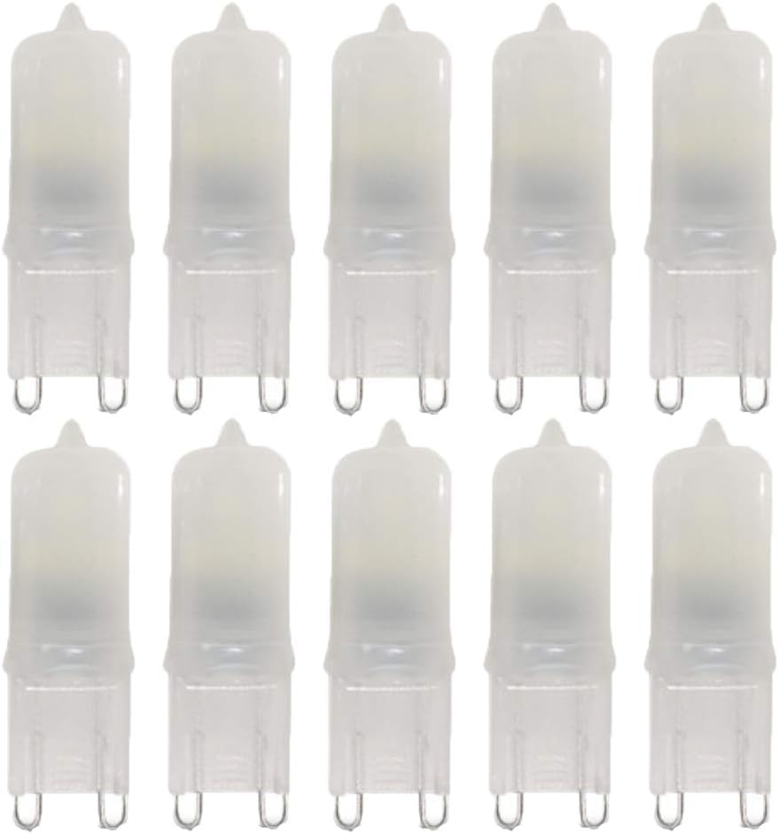 Lxcom Lighting Bombilla LED G9 regulable de 1 W, bombillas LED de maíz equivalente a 10 W, blanco cálido 3000 K, base bi-pin G9, bombillas de