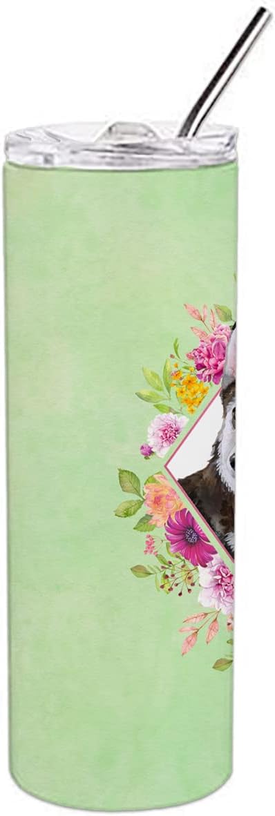 Caroline’s Treasures CK4311TBL20 Husky siberiano #1 – Vaso delgado de acero inoxidable de 20 onzas de acero inoxidable con aislamiento al vacío de