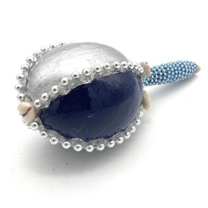 Maraca De Yemaya – Sonajero Yemaya, azul, plata (309) Maraca De Yemaya – Sonajero Yemaya, azul, plata (309)