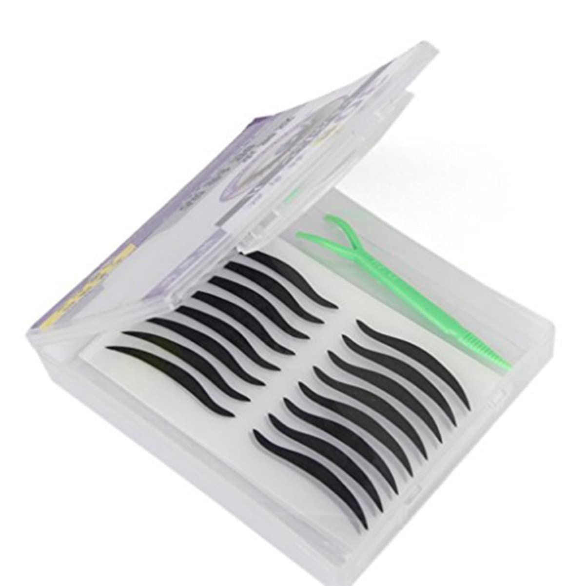 Healifty Pegatinas negras para delineador de ojos, 80 pares, reutilizables, impermeables, ahumadas