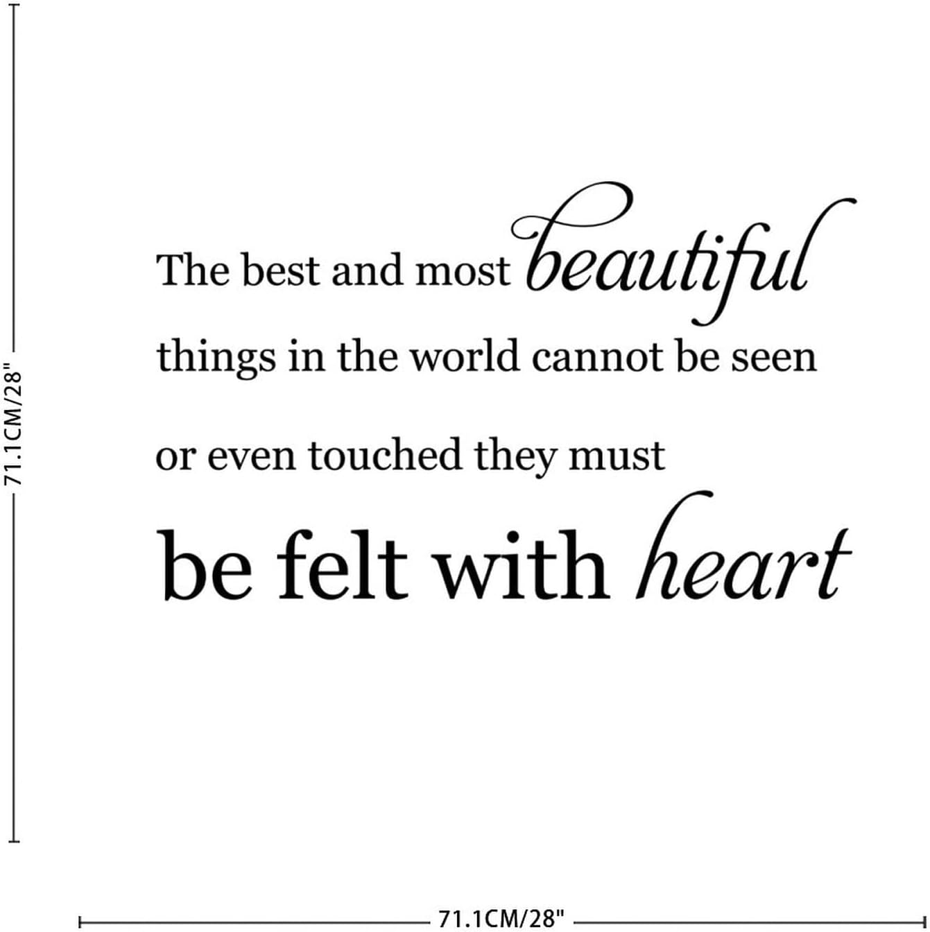 Calcomanías artísticas de pared con texto en inglés “The Best and Most Beautiful Things in the World”, citas creativas positivas para cuaderno,