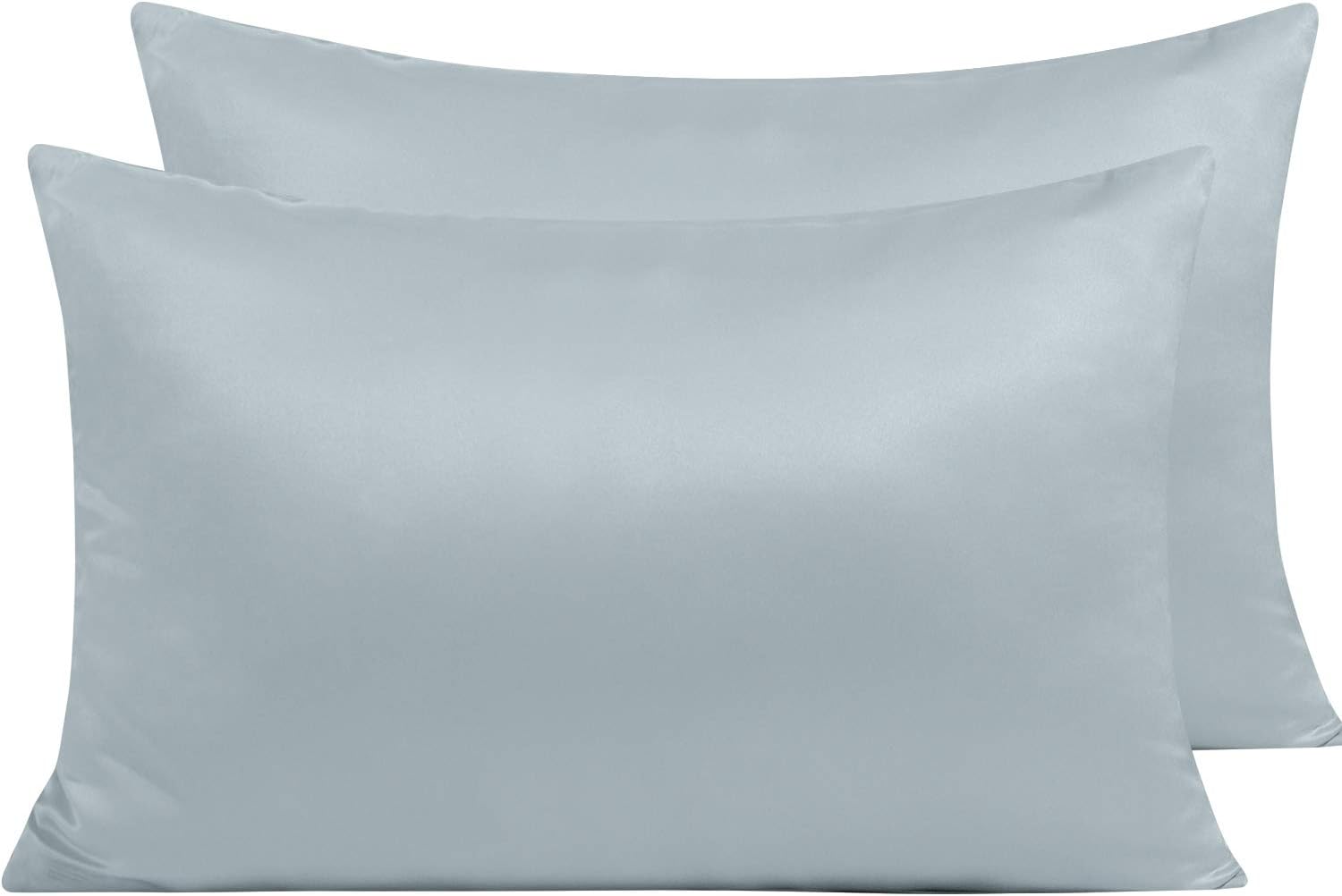 NTBAY – Fundas de almohada de satén con cremallera, súper suaves y lujosas fundas de almohada