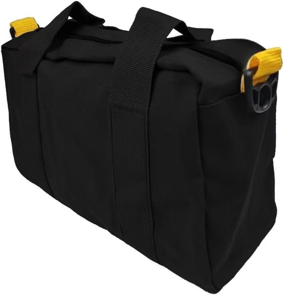 Bolsa de herramientas de boca ancha de 16 pulgadas, bolsa de herramientas de lona, bolsa de almacenamiento de herramientas resistente, bolsa de