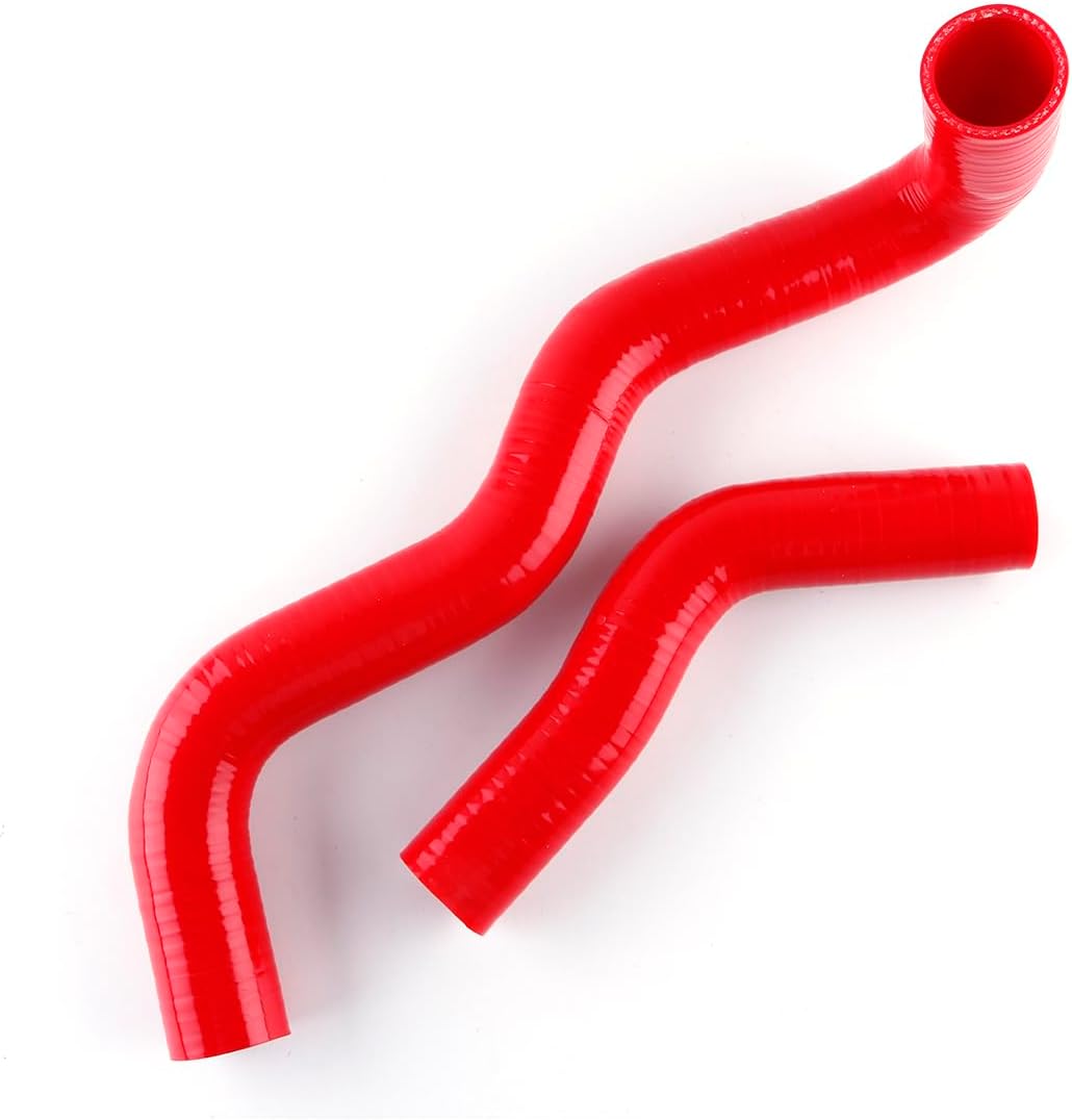 JOIUYOLJ Kit de manguera de radiador de silicona de 3 capas compatible con Toyota Hilux LN65 4Runner LN60 LN61 2.4 Diesel… (rojo)