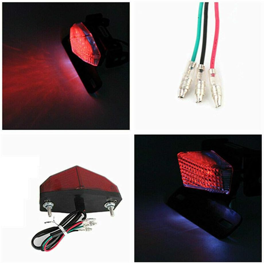 Kit eliminador de guardabarros de cola trasera, luz de freno LED, soporte para placa de matrícula compatible con CRF250L CRF 250L 2013-2019 (rojo)