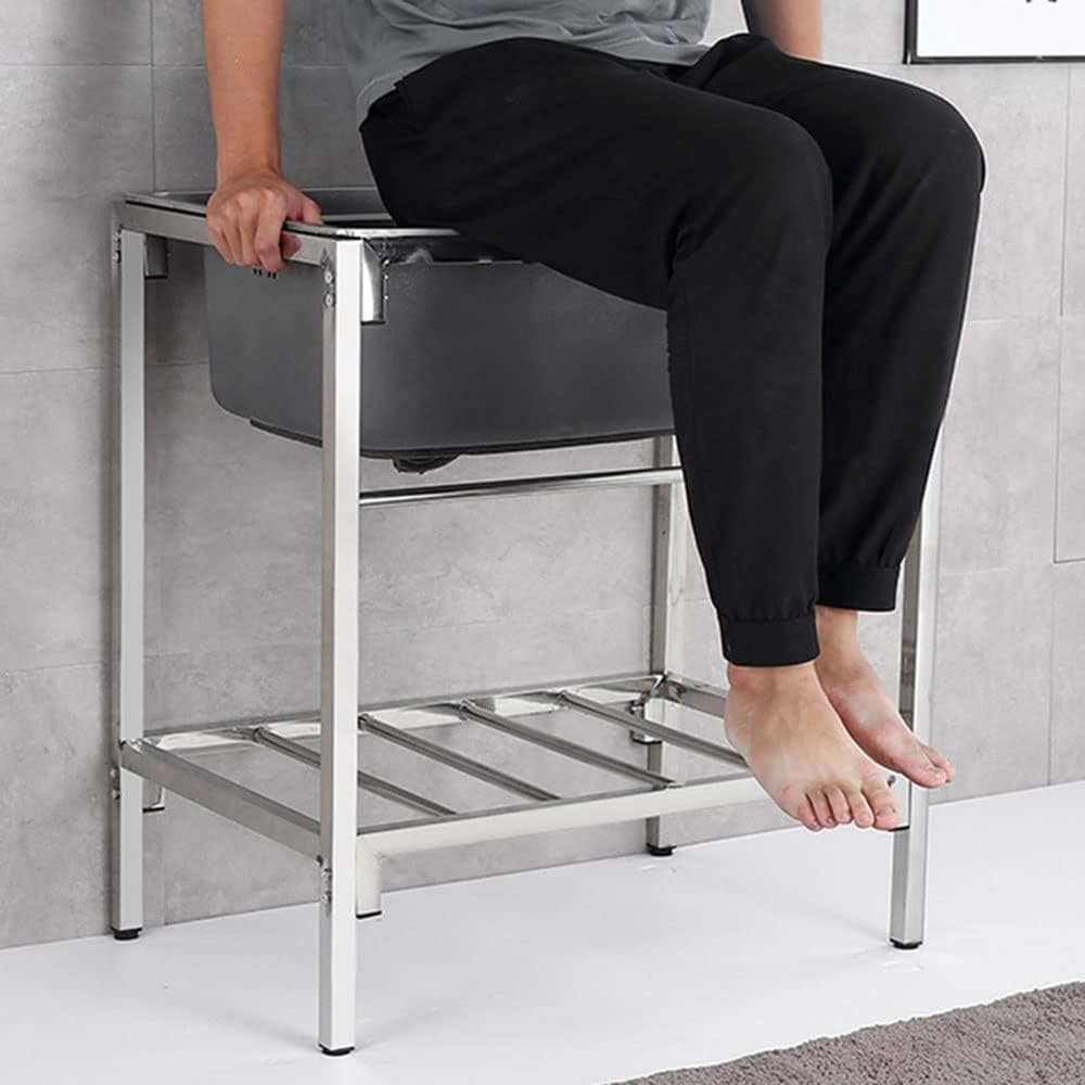 Fregadero de catering independiente, fregadero de acero inoxidable 304 para baño de perros, garaje, jardín, cocina, caravana, fácil de limpiar