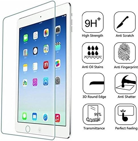 BISEN – Protector de pantalla de vidrio templado para iPad Air (2019), iPad Air 3, iPad Pro 10.5 antirreflejos mate antihuellas, antiarañazos,