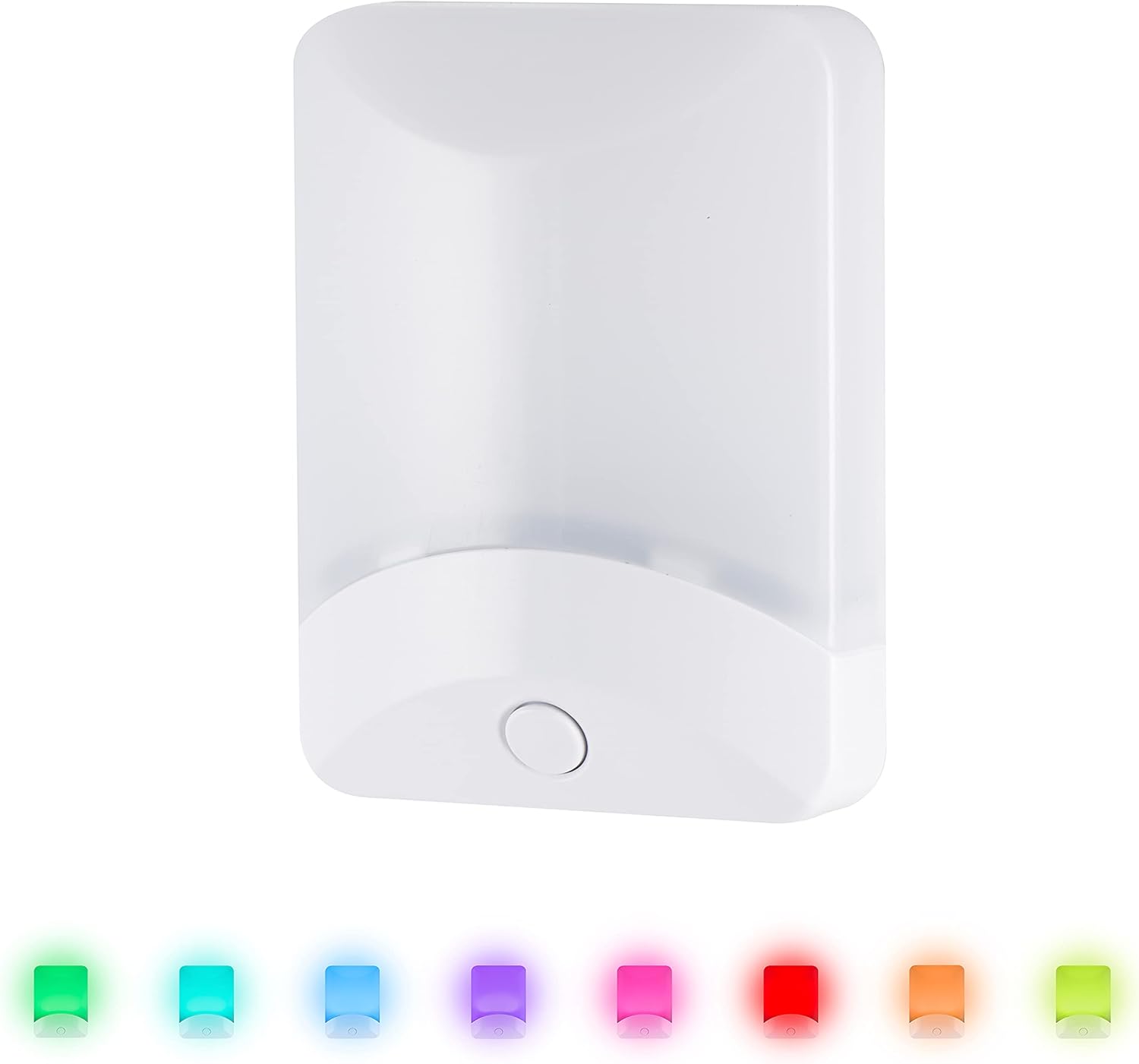 GE 34693 – Luz de noche LED cambiante, modos de color blanco y vibrante, para enchufe, sensor de atardecer y amanecer, eficiencia energética,