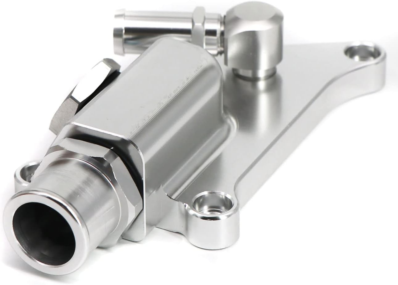 Carcasa de refrigerante superior con manguera de cuello de relleno de codo recto Reemplazar para K-Series K20Z3 K24 16AN Motor Plata