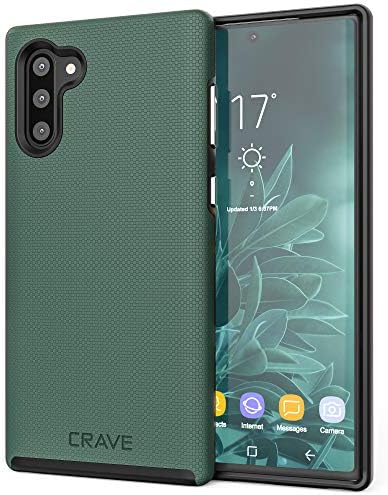 Crave Note 10 Funda, Dual Guard Protection Series Funda para Samsung Galaxy Note 10 – Verde bosque