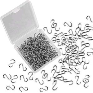 FEBSNOW 250 piezas de ganchos pequeños en forma de S de 0.55 pulgadas para adornos, kits de ganchos de alambre en forma de S de metal pequeños para FEBSNOW 250 piezas de ganchos pequeños en forma de S de 0.55 pulgadas para adornos, kits de ganchos de alambre en forma de S de metal pequeños para