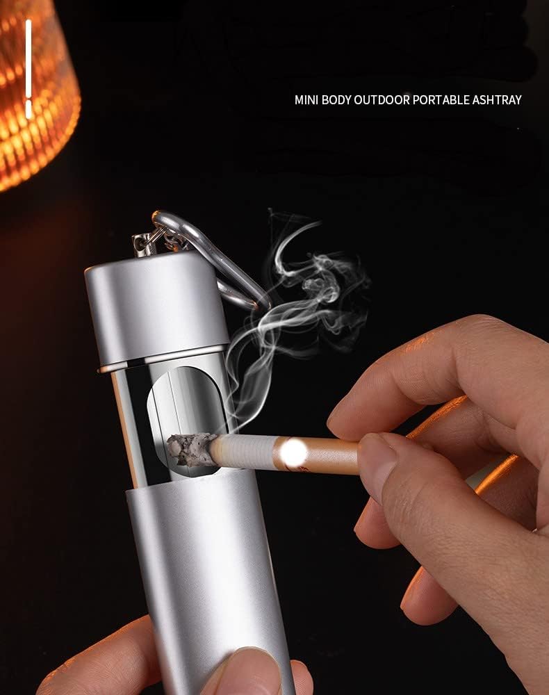 Bandejas de cenizas para cigarrillos al aire libre, mini cuerpo, portátil, creativo, sellado, moderno, para viajes al aire libre, ecológico,