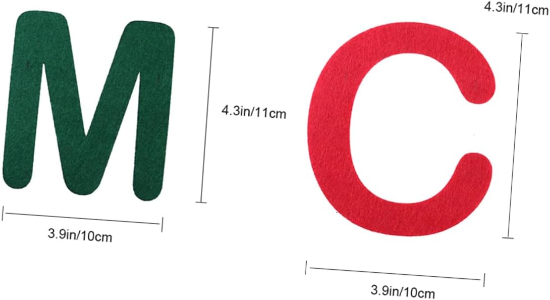 jojofuny 2 unidades de 3 banderines de Navidad Bandera de Navidad Bandera colgante de Navidad Cartel de fieltro de Navidad Cartel de Feliz Navidad