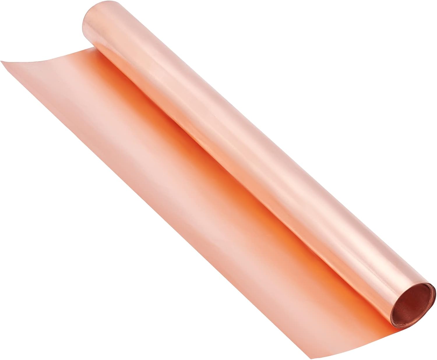 OLYCRAFT Rollo de cobre de 0.001 in de alta pureza de cobre puro a prueba de clima, lámina de cobre de color salmón claro, hojas de cobre para