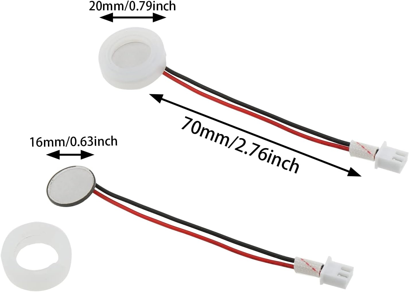 4 unids transductor atomizador discos de cerámica 0.630 in ultrasónico niebla fabricante nebulizador cerámica humidificador discos con alambres