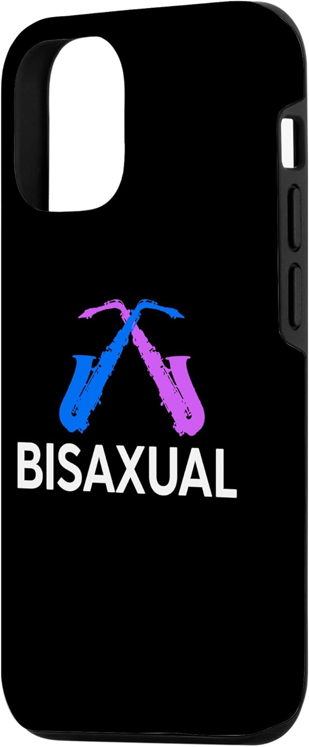 iPhone 13 Pro Bisaxual Saxophone Funny LGBT Bi Pride Colors Equality Humor Case