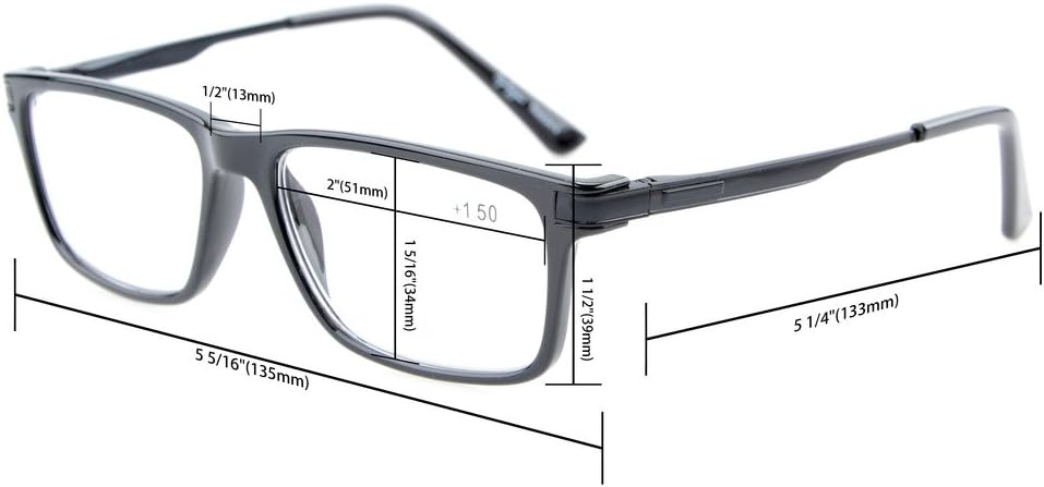 Eyekepper Gafas de lectura progresivas multifocal, bloqueo de luz azul, para hombres, sin línea, multifocales