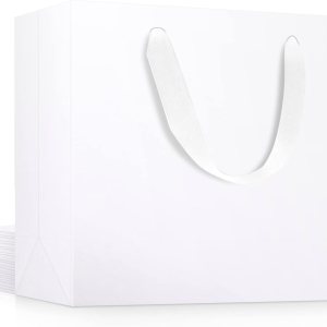 EUSOAR Bolsas de papel de estraza pequeñas de 8.6 x 3.9 x 7 pulgadas con asas, bolsas resistentes para bodas, comestibles, boutique, venta al por EUSOAR Bolsas de papel de estraza pequeñas de 8.6 x 3.9 x 7 pulgadas con asas, bolsas resistentes para bodas, comestibles, boutique, venta al por