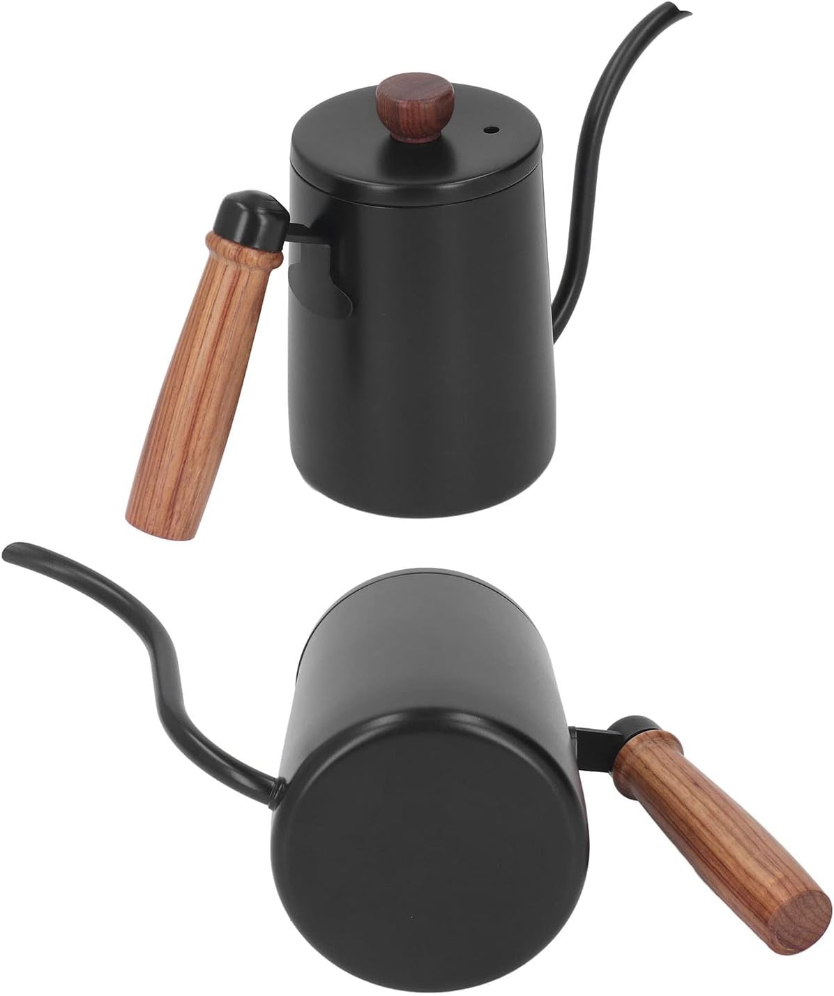 20.3 fl oz 20oz verter sobre el hervidor de café vertido sobre la tetera de cuello de cisne con mango de madera, verter sobre el hervidor de café,