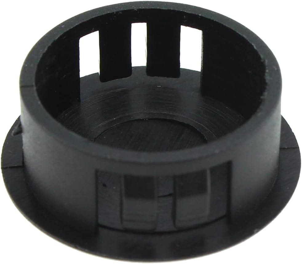 Maxmoral 40 piezas de 1 pulgada de montaje empotrado cuerpo de plástico negro y tapón de agujero de chapa, tapas de extremo de inserción de tubería