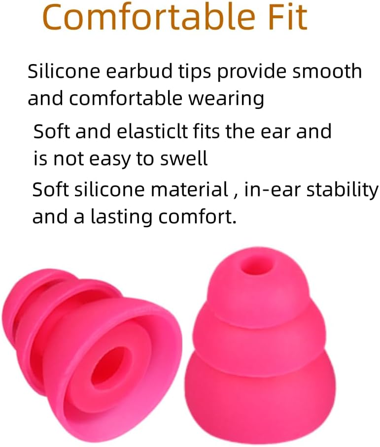 9 pares de puntas para auriculares de triple brida, puntas de repuesto para auriculares compatibles con auriculares de 0.150 in – 0.217 in de