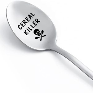 Regalos para el día del padre para papá, cuchara asesina de cereales grabada con láser, oferta real para los amantes de los cereales, tamaño de la Regalos para el día del padre para papá, cuchara asesina de cereales grabada con láser, oferta real para los amantes de los cereales, tamaño de la