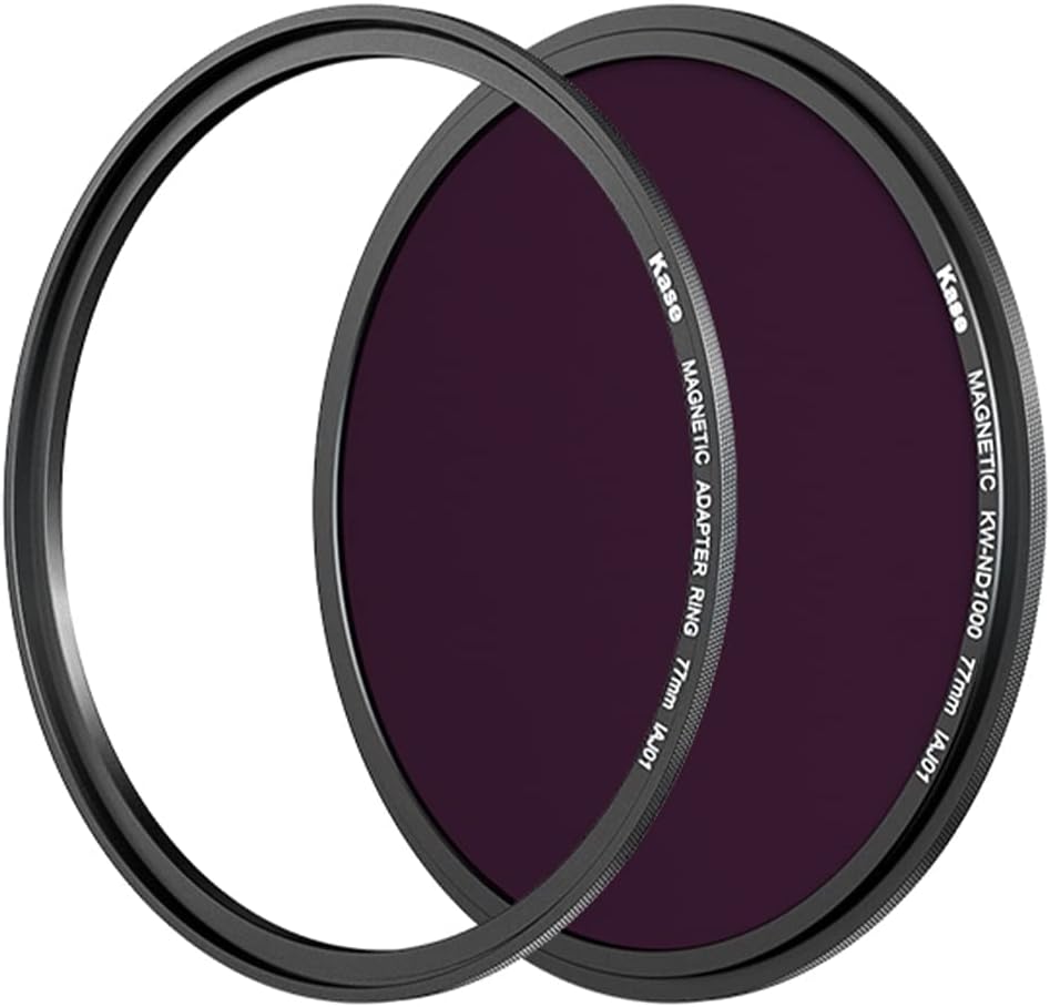 Kase Wolverine Magnetic ND1000 (10 paradas) Filtro de densidad neutra con anillo adaptador de lente de 3.228 in para lente de cámara, vidrio óptico