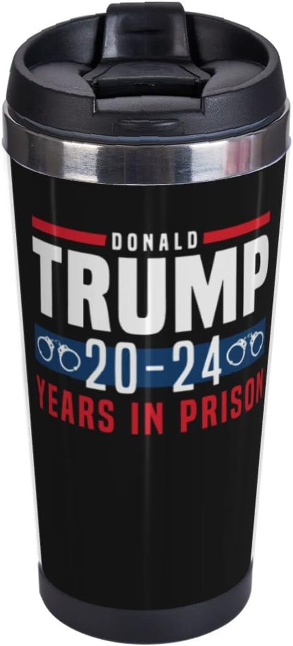 Traitor Trump Is Going To Jail – Taza de café de acero inoxidable de doble pared térmica para bebidas frías y calientes
