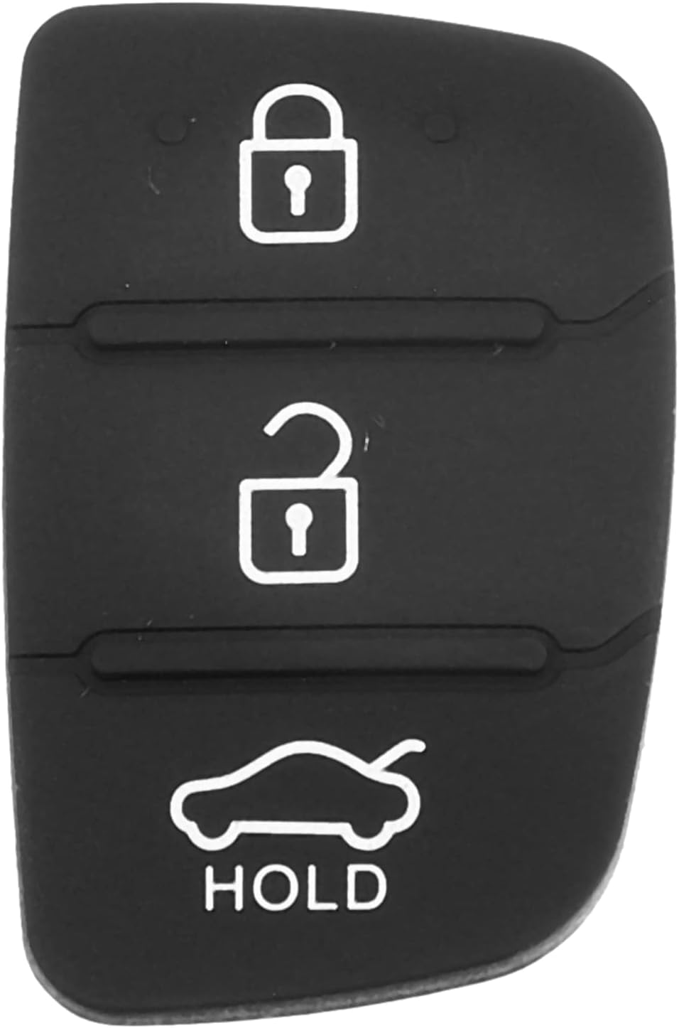 X AUTOHAUX Funda de goma para mando a distancia de automóvil de 3 botones para Hyundai
