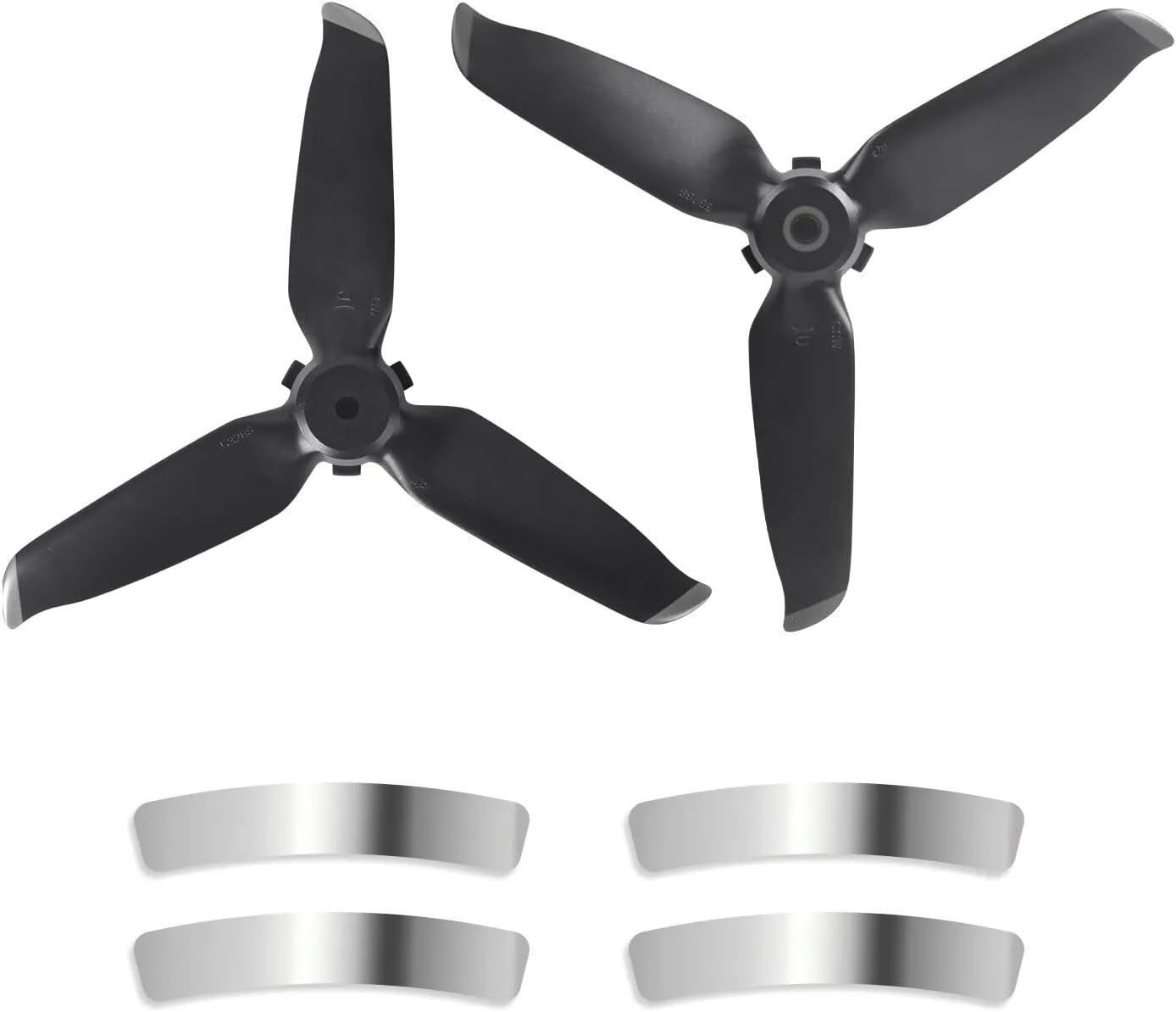 XNasu for D-JI F-PV 5328S Propellers Quick-Release Props with Gift Arm Stickers Drone Accessories (Color  Silver 1 Pair)