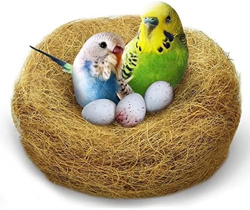CoCoo Fibra de coco para pájaros, para proyectos de arte y manualidades, material de anidación de periquitos para ropa de cama cómoda en caja nido,