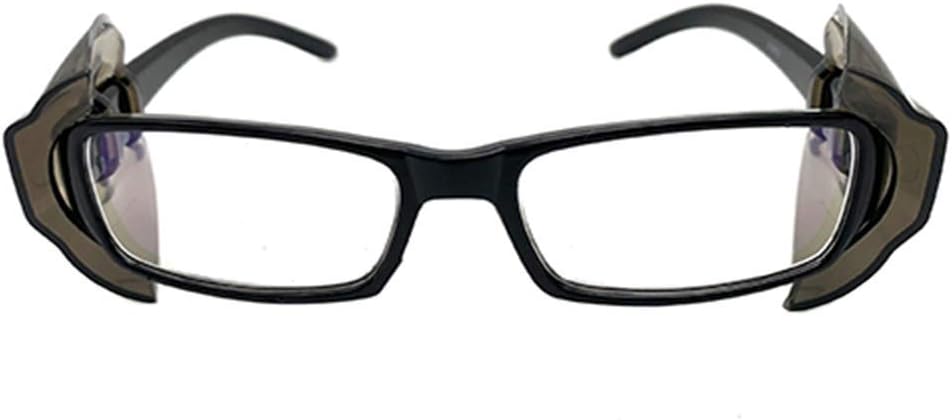 24610 pares de protectores laterales de seguridad para ojos, protectores laterales deslizantes, se adapta a anteojos de tamaño correspondiente (gris)
