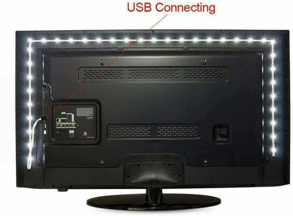 asky Tira de luz LED DC de 5 V, USB que cambia de color, retroiluminación de TV RGB + control remoto (3.3 ft)