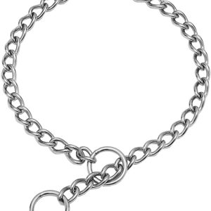 SGODA Collar de estrangulador de entrenamiento para perros, acero inoxidable 304, longitud total 24 pulgadas, 0.138 in SGODA Collar de estrangulador de entrenamiento para perros, acero inoxidable 304, longitud total 24 pulgadas, 0.138 in