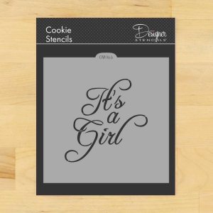 Plantilla de galletas y manualidades It’s A Girl de Designer Stencils Plantilla de galletas y manualidades It’s A Girl de Designer Stencils