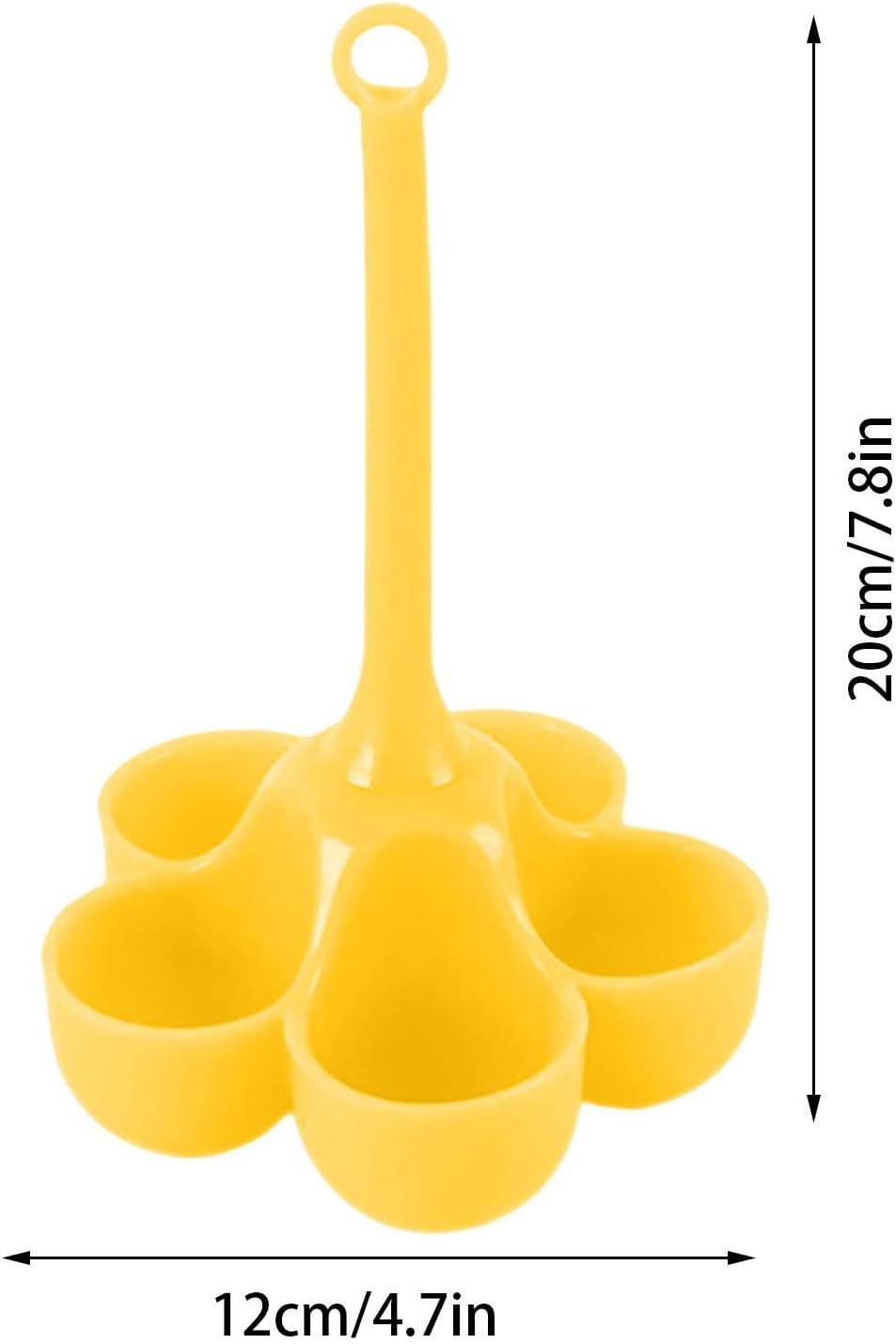Cocedor de huevos de 5 agujeros, caldera de huevos de silicona resistente al calor, bandeja de huevos sin BPA con asas, estante para huevos, taza de