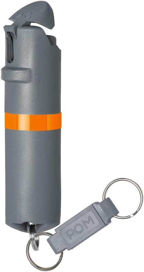POM – Gas pimienta de autodefensa en espay con tapa abatible Oleoresin capsicum (OC) de máxima fuerza diseño táctico compacto y seguro rápida