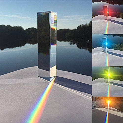 Toolly Paquete de 4 prismas de fotografía de cristal óptico K9, incluye bola de cristal de 1.969 in, cubo de cristal de 1.969 in, prisma triangular