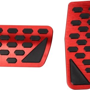 CEBAT 2 fundas de pedal de aluminio antideslizantes rojas para Jeep Wrangler JLJLU 2018-2023 2024,2020 2021 2022 2022 2023 Gladiator JT CEBAT 2 fundas de pedal de aluminio antideslizantes rojas para Jeep Wrangler JLJLU 2018-2023 2024,2020 2021 2022 2022 2023 Gladiator JT