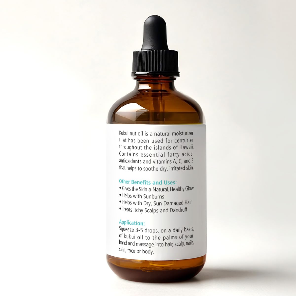 Aceite de nuez Kukui hidratante antiencrespamiento para cabello y piel  100 puro prensado en frío  Tratamiento de reparación del cabello para
