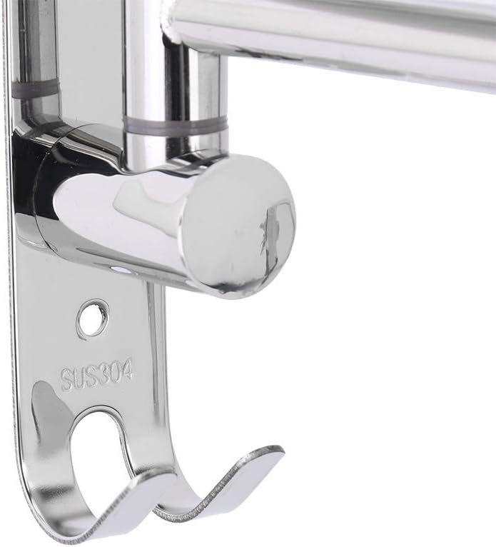 Estante de almacenamiento de toallas de rotación de pared de acero inoxidable con 4 varillas